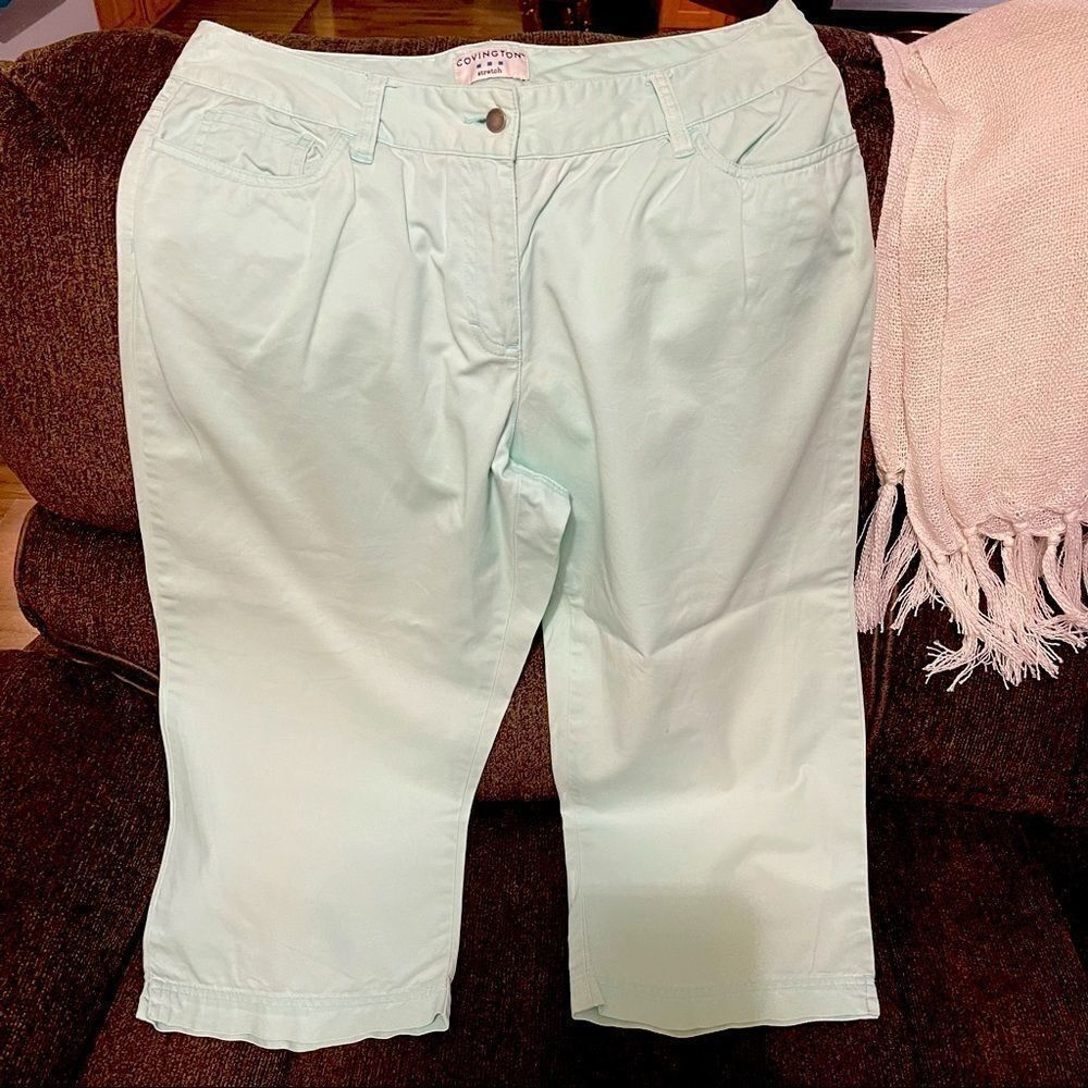Covington Mint Green Capri Pants Sz 10